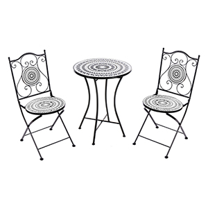 3-Piece Mosaic Bistro Set for Patio and Balcony