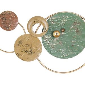 Metallic Interlocking Circles Wall Accent